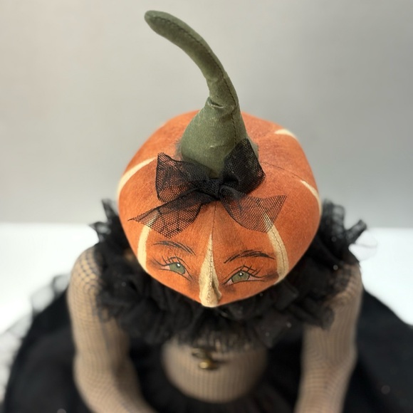 Joe Spencer Colette Pumpkin Girl Doll Gathered Traditions Halloween Fall - Picture 7 of 12